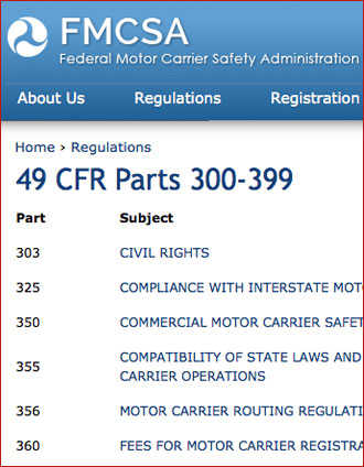 FMCSA Driver Rules & Regulations